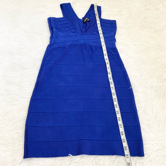 BEBE Blue Banadge Dress - Picture 4 of 8